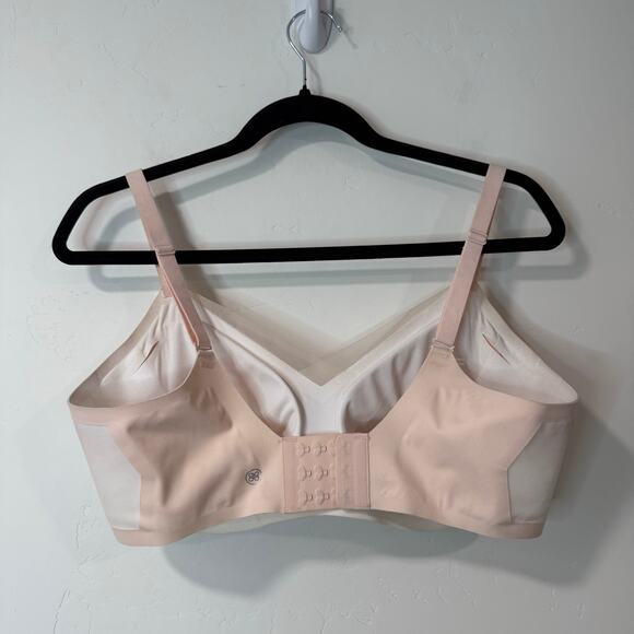 Honeylove CrossOver Wireless Bra Light Pink XLarge Mesh Detail Padded T Shirt - Picture 4 of 5